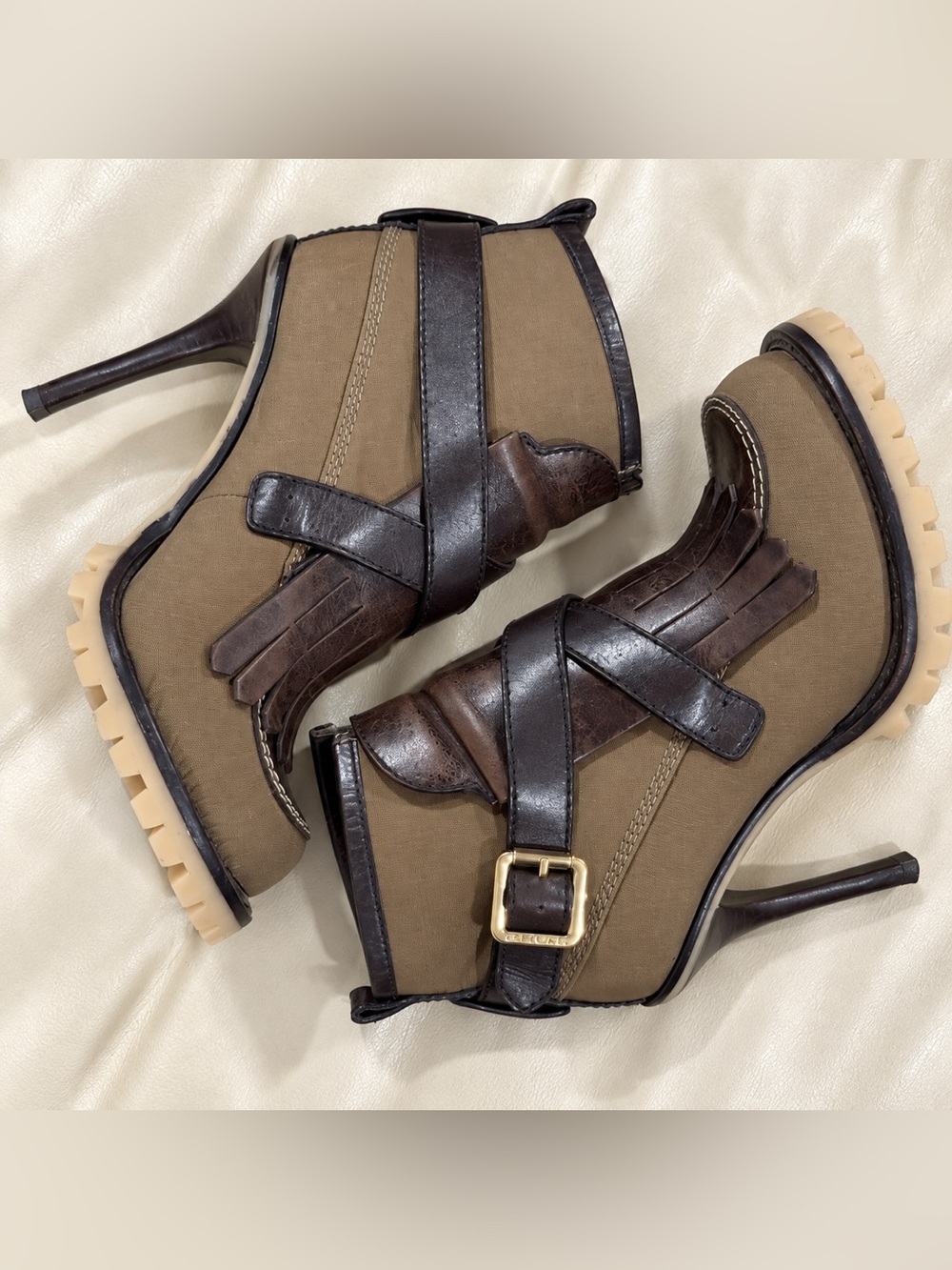 Tory Burch Hyde Kiltie Fringe Lug Sole Booties